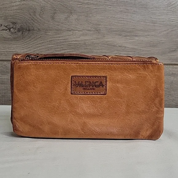 Vilenca Holland for Anthropologie Brown Woven Leather Clutch Wallet - Picture 3 of 10